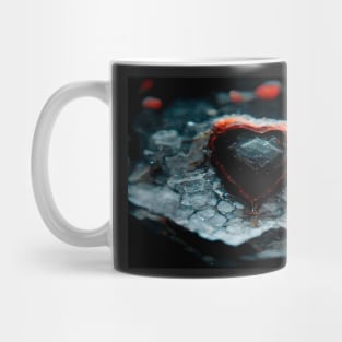 Broken Frozen Heart Art in Sunset /  Broken Hearts Unwind Designs Mug